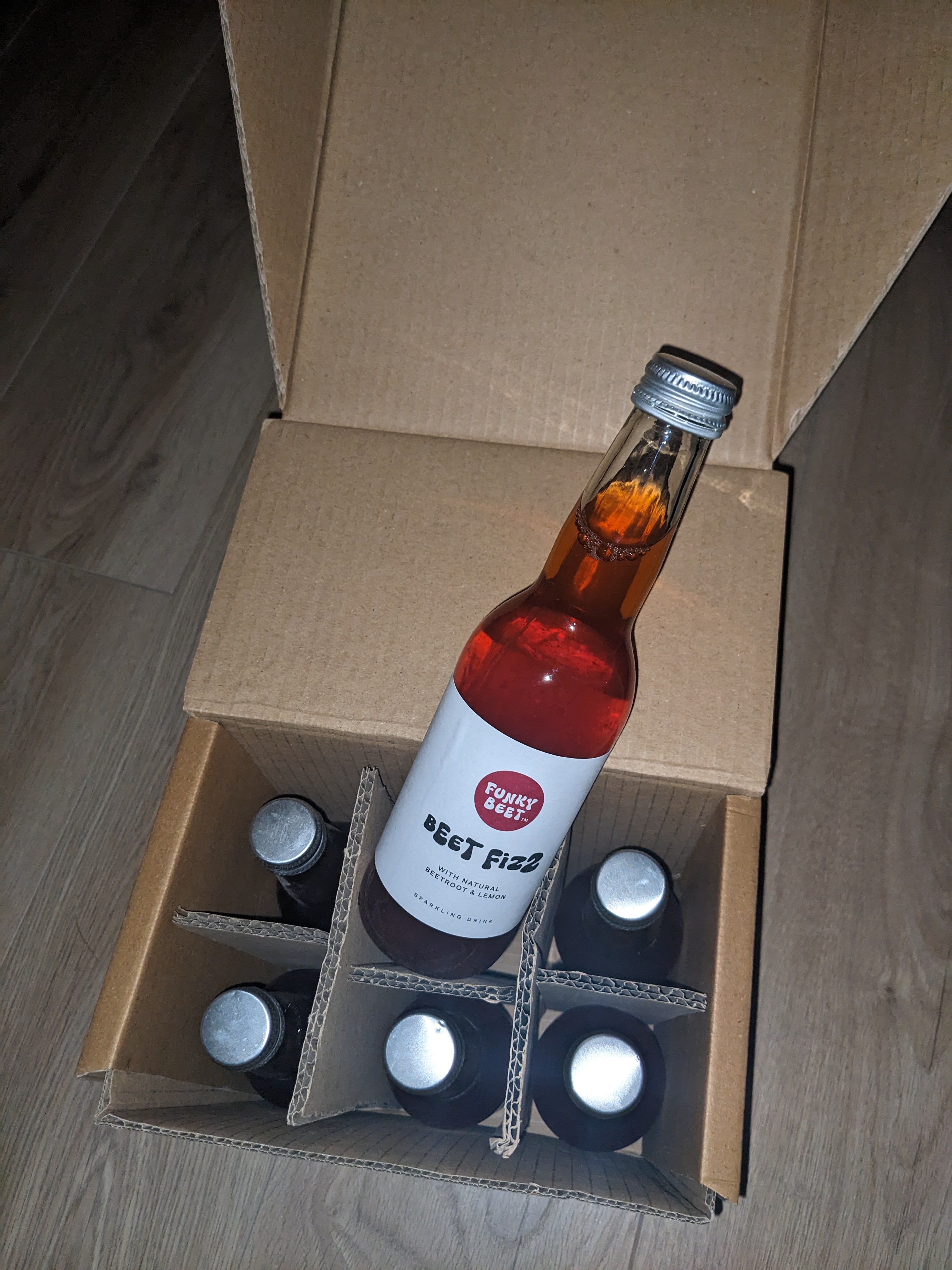 Box of 6 bottles Beet Fizz (SKU: FB-BeetFizz-6)